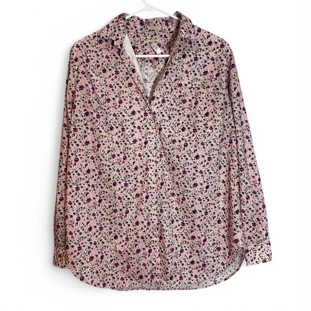 Massimo Alba Cotton Floral Button Down Shirt Long Sleeve See Description